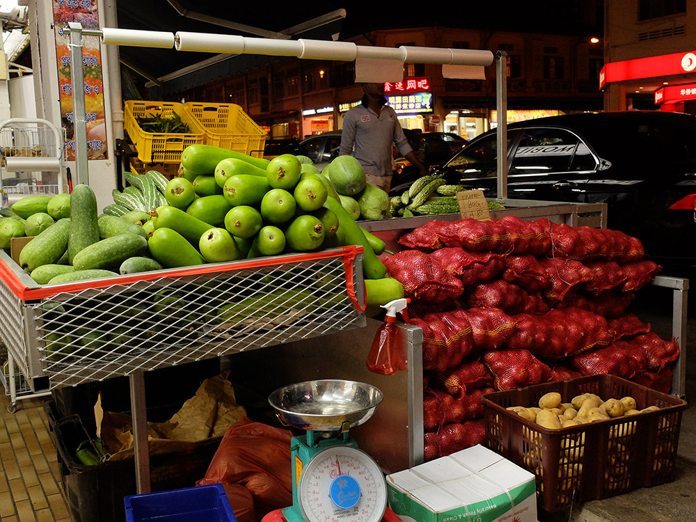 étal de fruits et légumes Geylang, Singapour