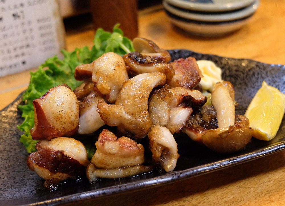 tako bataa yaki, poulpe sauté au beurre