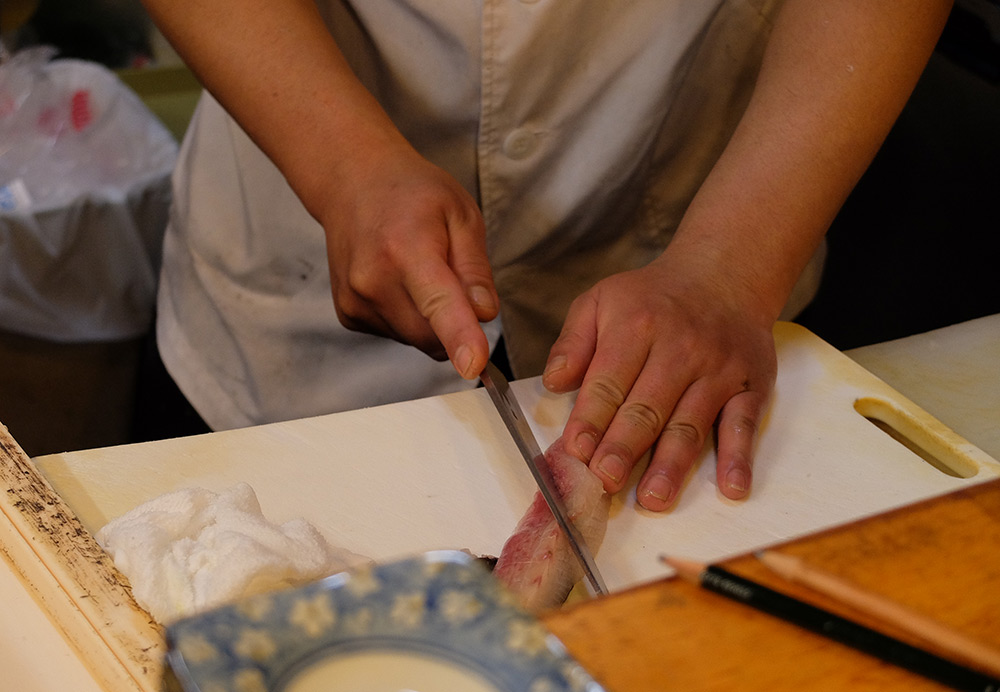 découpe de sushi