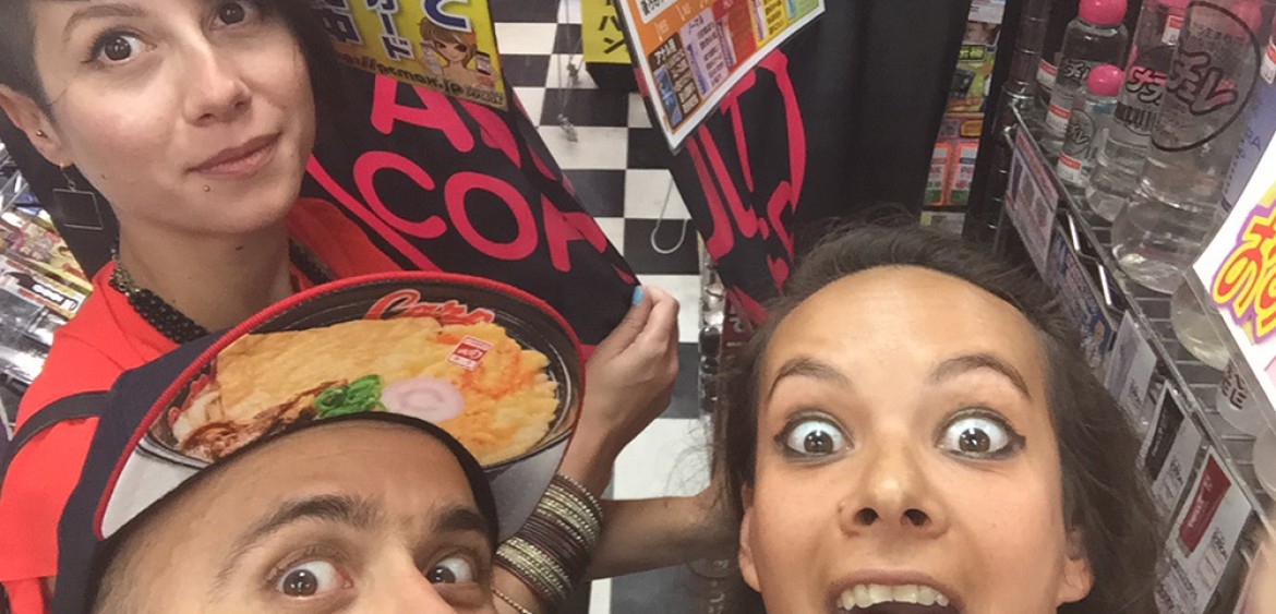Anaïs, Pedro et Jud à Hiroshima