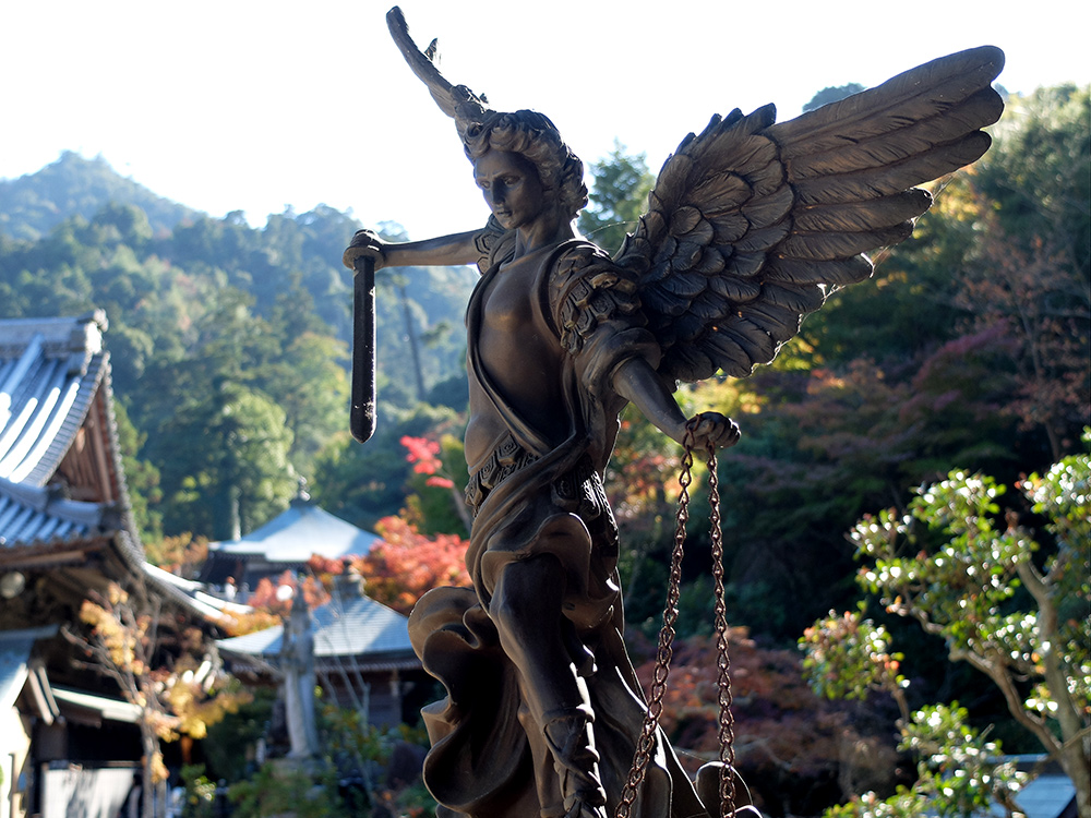 Archange Michel, temple bouddhiste Daisho-in, Miyajima