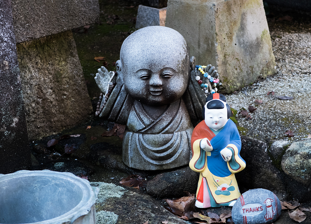 statuettes temple Daisho-in, Miyajima