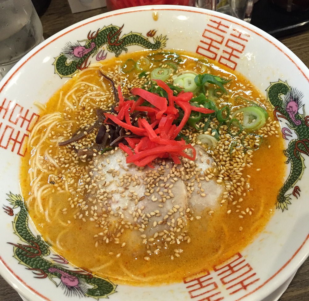 Des ramen rouges au tonkotsu chez 一竜 Ichiryū à Hiroshima