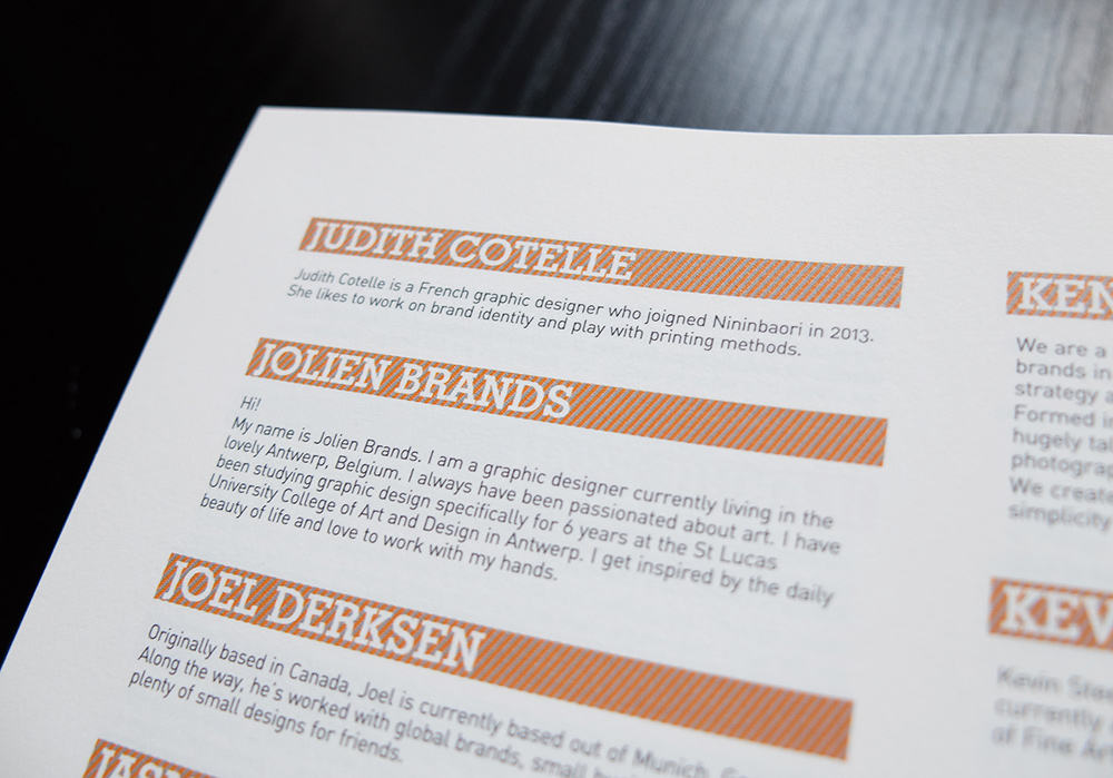 Ma présentation dans l'index des designers