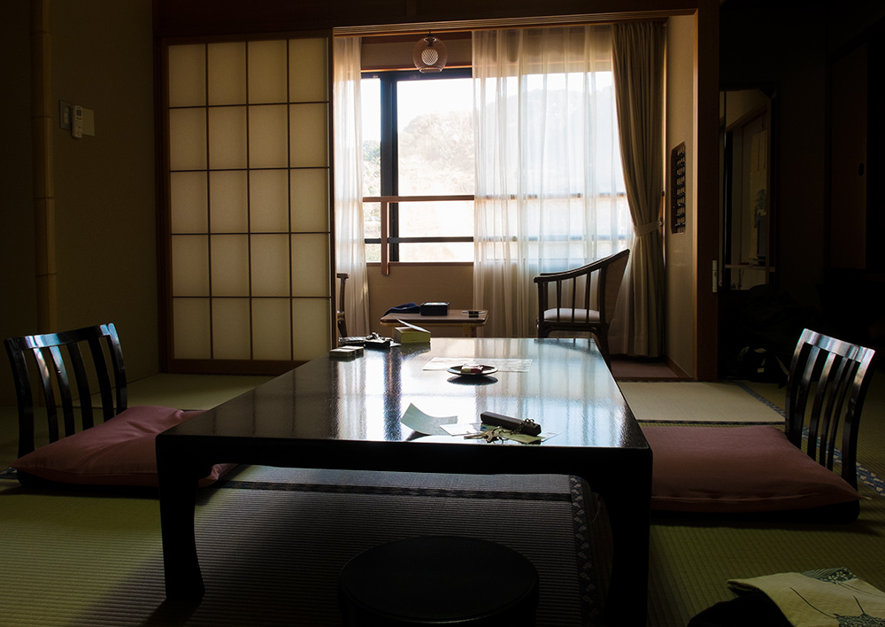 chambre de ryokan, Tamatsukuri Onsen, Préfecture de Shimane, Japon
