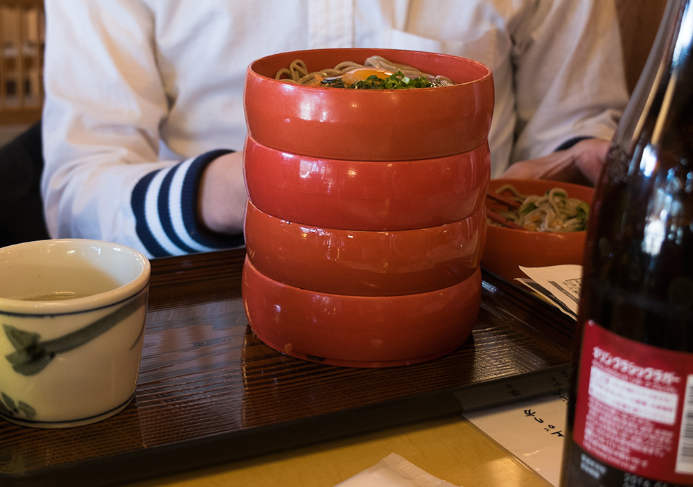 godan-warigo (五段割子) - soba à 5 étages, Izumo soba