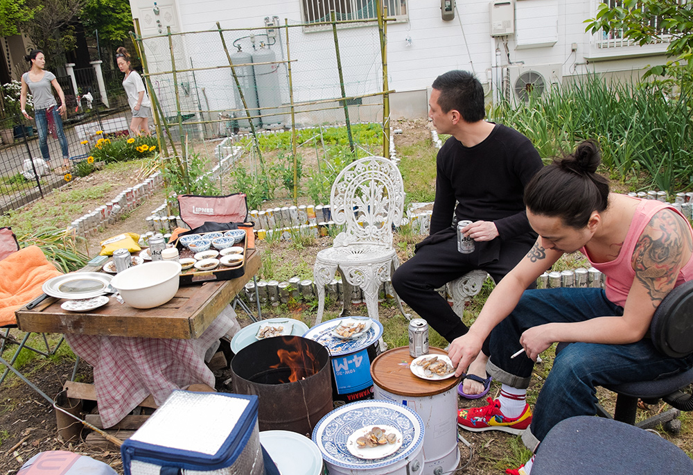 barbecue sur l'île de Kanawajima, Hiroshima, Japon
