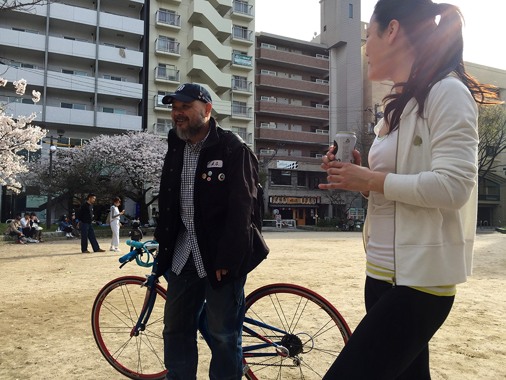 Eiji et Kotoe, hanami, Hiroshima