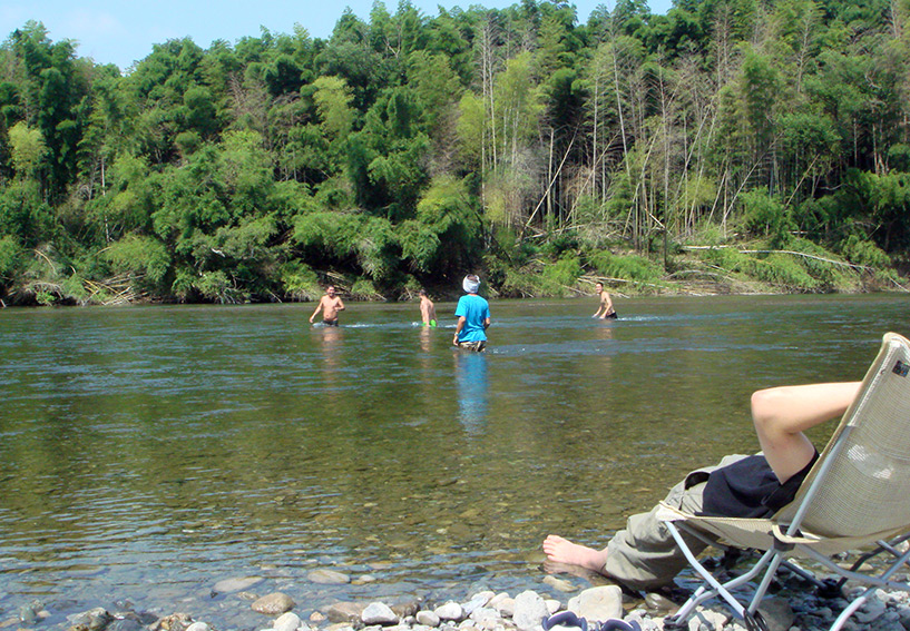 C'était cool d'aller se baigner à la fraîche dans la rivière...