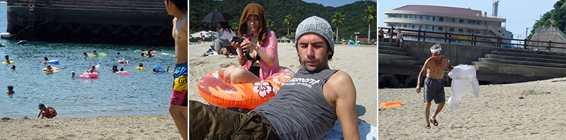 J'ai découvert que cette histoire de bouée ça déconnait pas et que les Japonais ne savaient pas nager