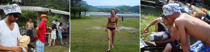 Plage et babecue au Japon