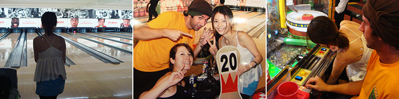 J'ai bêtement été surprise qu'on puisse amener de l'alcool au bowling mais ai vite réalisé qu'au Japon toute activité en dehors du travail se faisait AVEC de l'alcool