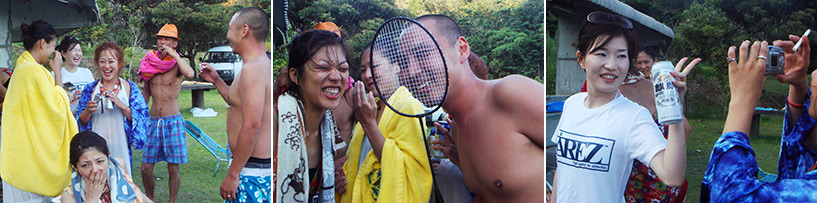 Plage et barbecue au Japon