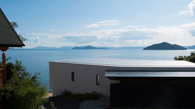 Vue sur la mer intérieure de Seto depuis la terrasse, Etajima