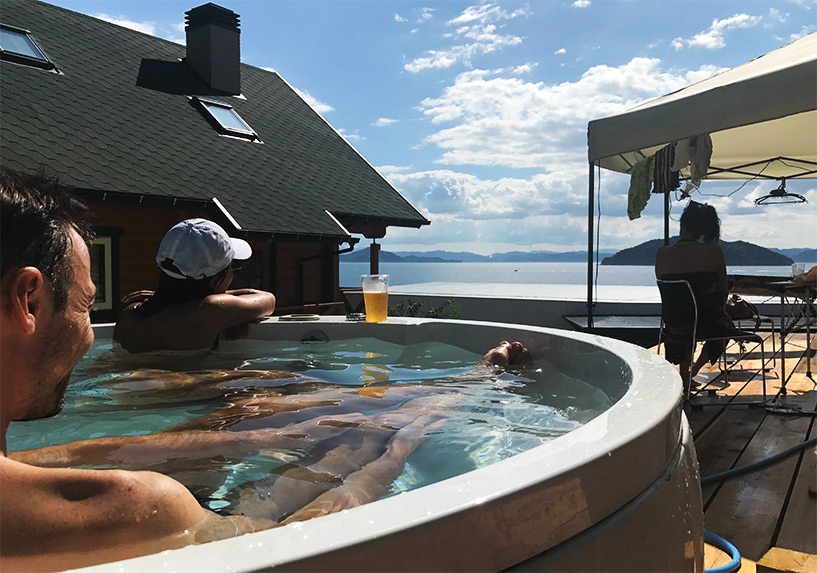 jacuzzi sur la terrasse, Etajima, Hiroshima