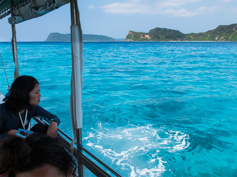 eau bleu turquoise d'Iriomote, Okinawa