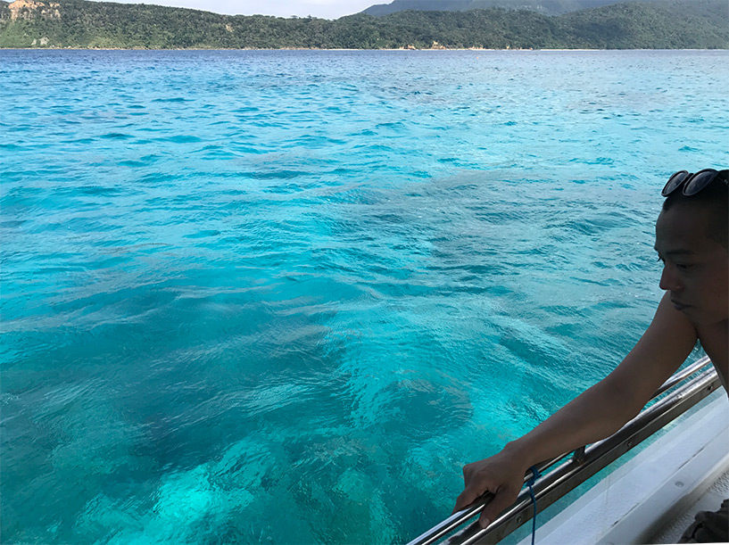 eau bleu turquoise d'Iriomote, Okinawa
