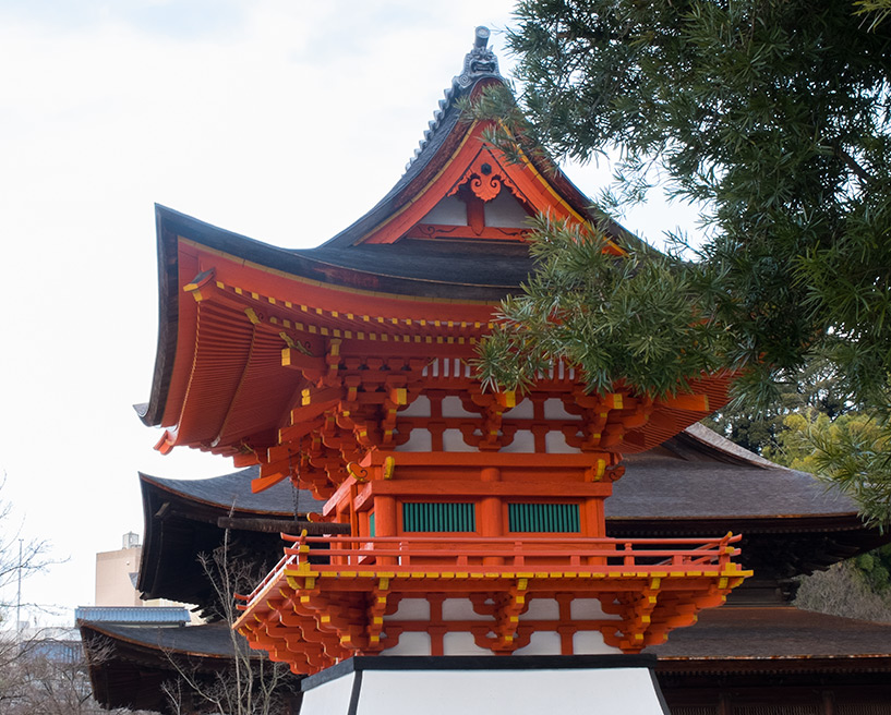 Pagode Shōrō du temple Fudo-in à Hiroshima, promenade Futabanosato