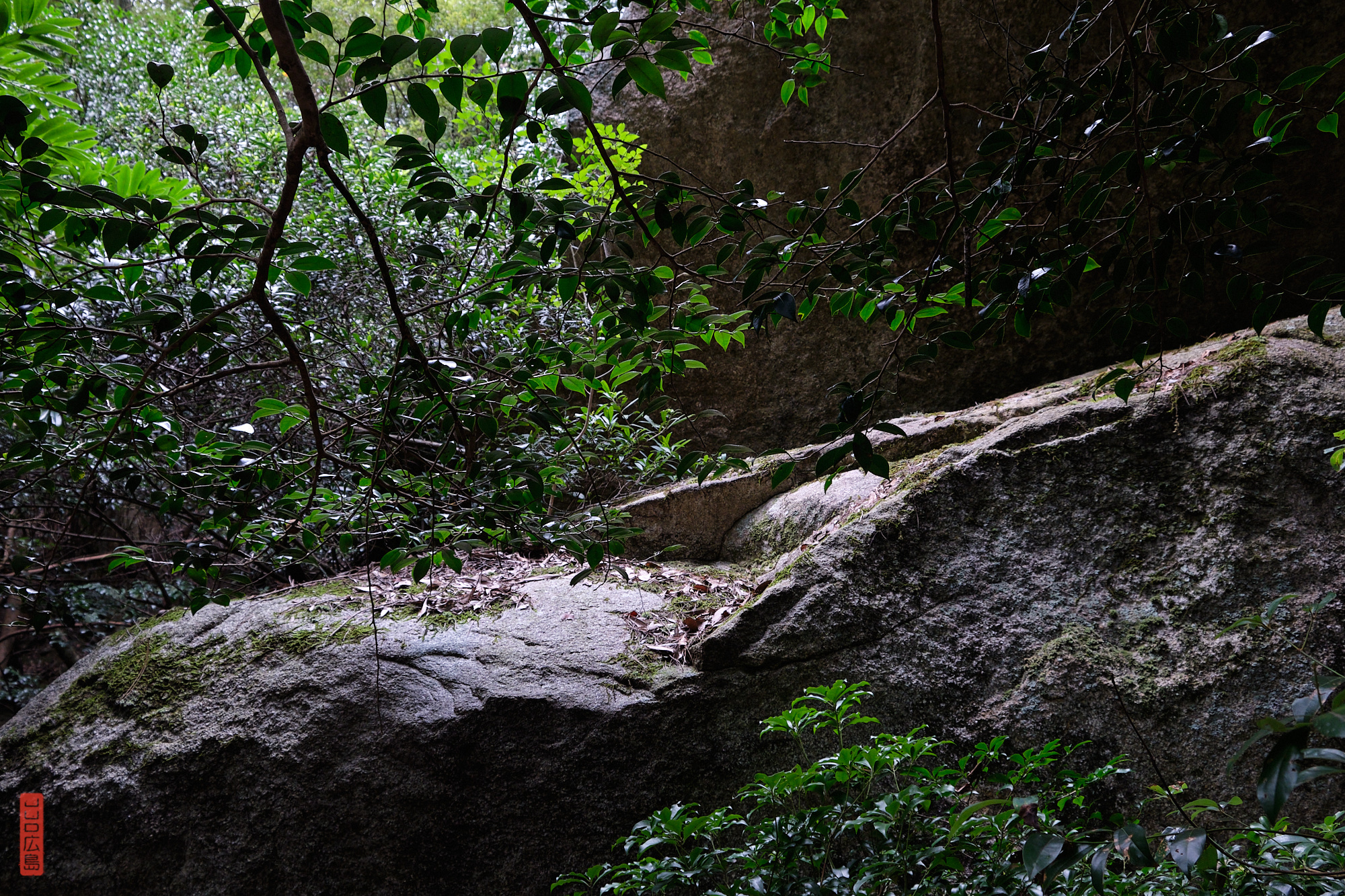 gigantesques rochers, chemin Omoto