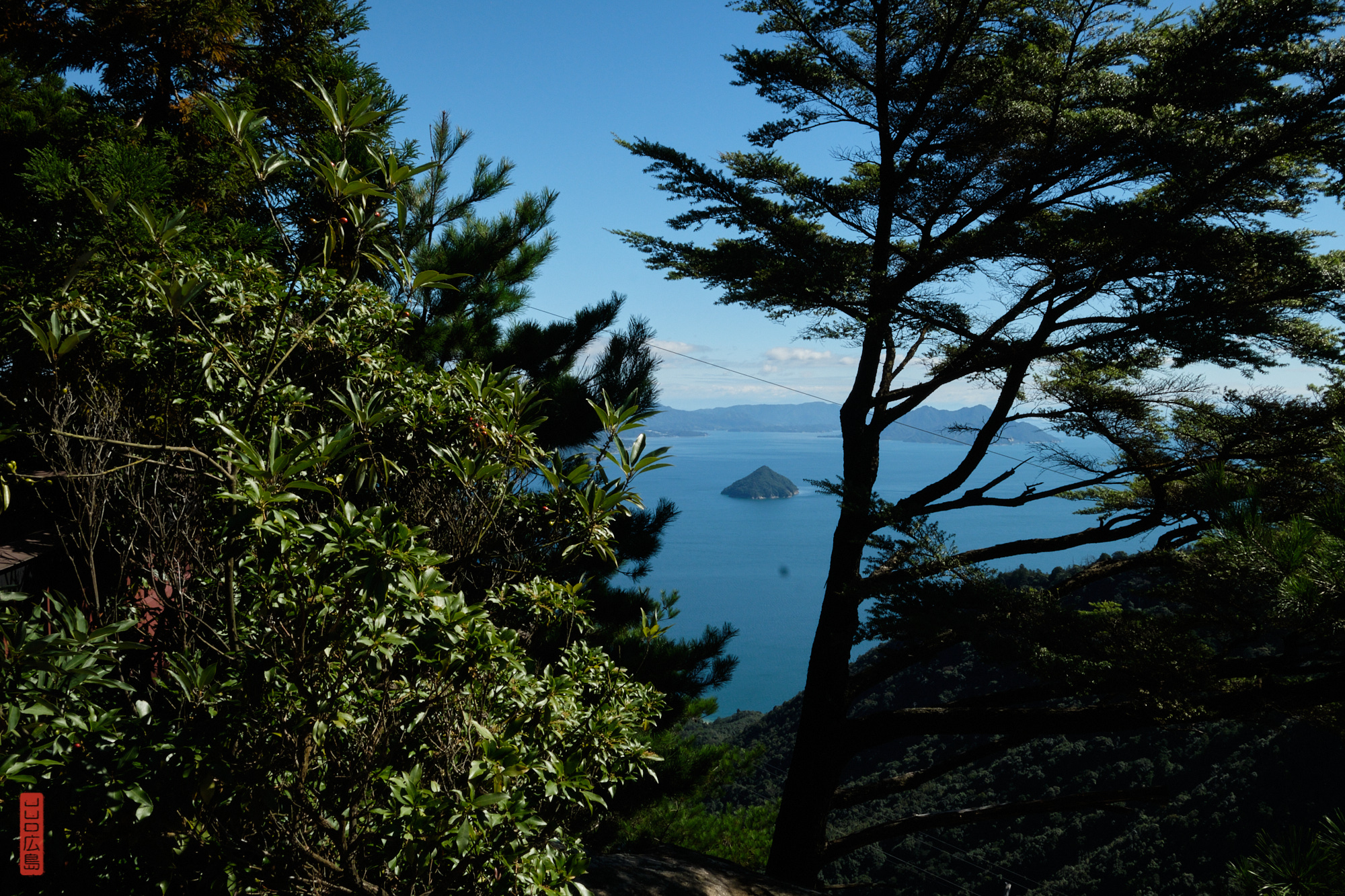 Vue sur la mer depuis le sanctuaire Miyama, Mont Misen