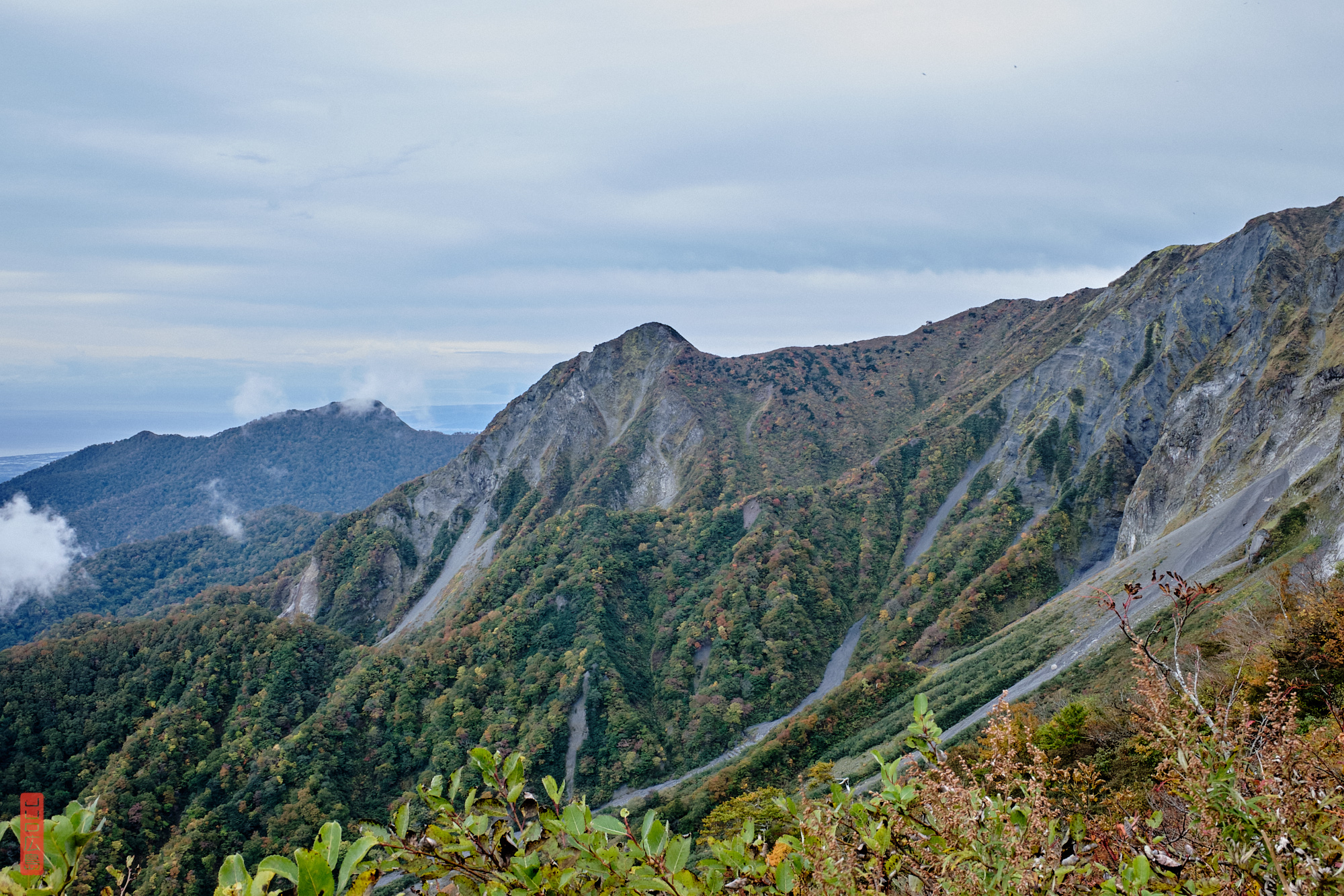 vue sur les sommet du mont Daisen