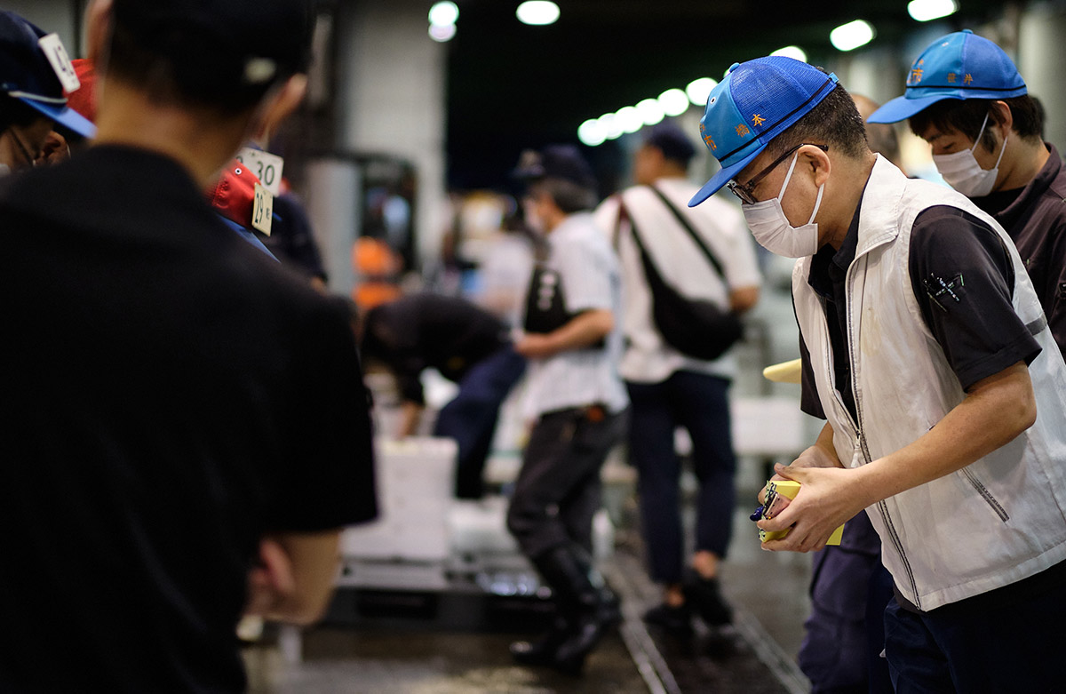 enchères du marché aux poissons d'Hiroshima